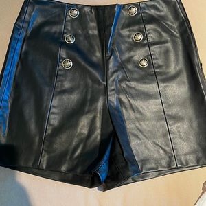Zara faux leather shorts size medium excellent condition
